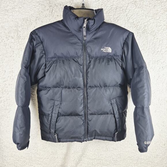 Boys Medium - THE NORTH FACE 600 Goose Down Insulated Black Puffer Jacket - Picture 1 of 10